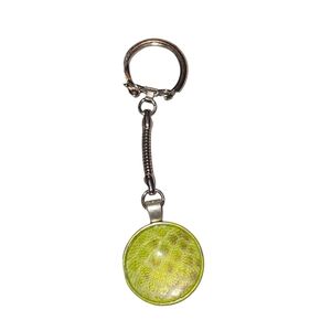 Green Real Snakeskin Keychain